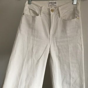 COPY - FRAME high waisted wide leg crop. Size 24